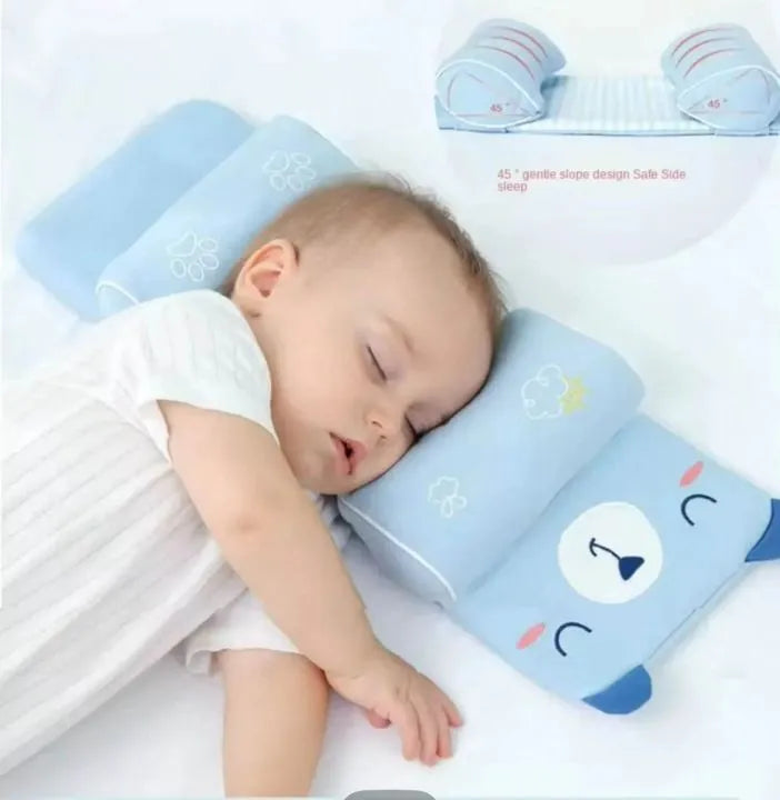 Stylish Baby Head Support Pillow – Anti-Roll & Breathable Infant Cushion