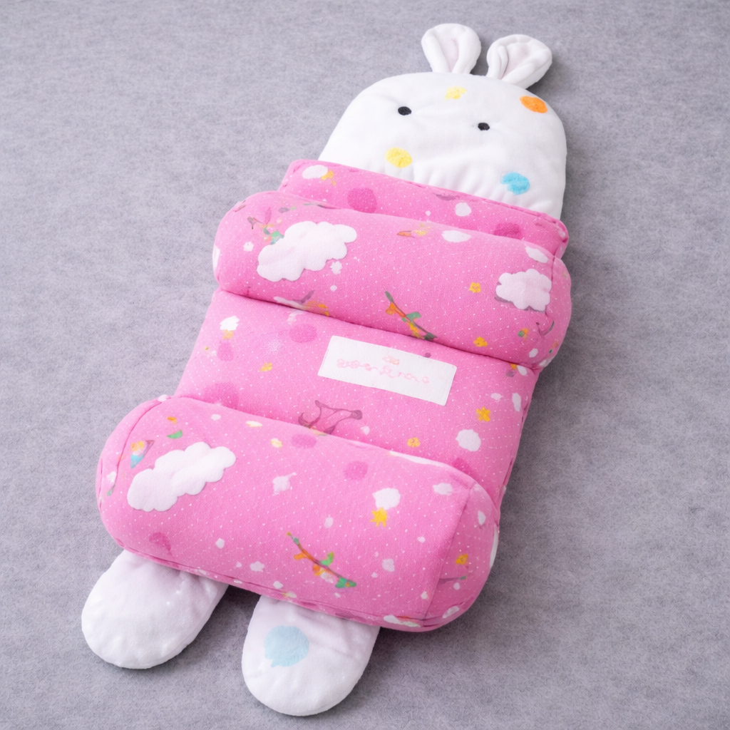 Stylish Baby Head Support Pillow – Anti-Roll & Breathable Infant Cushion