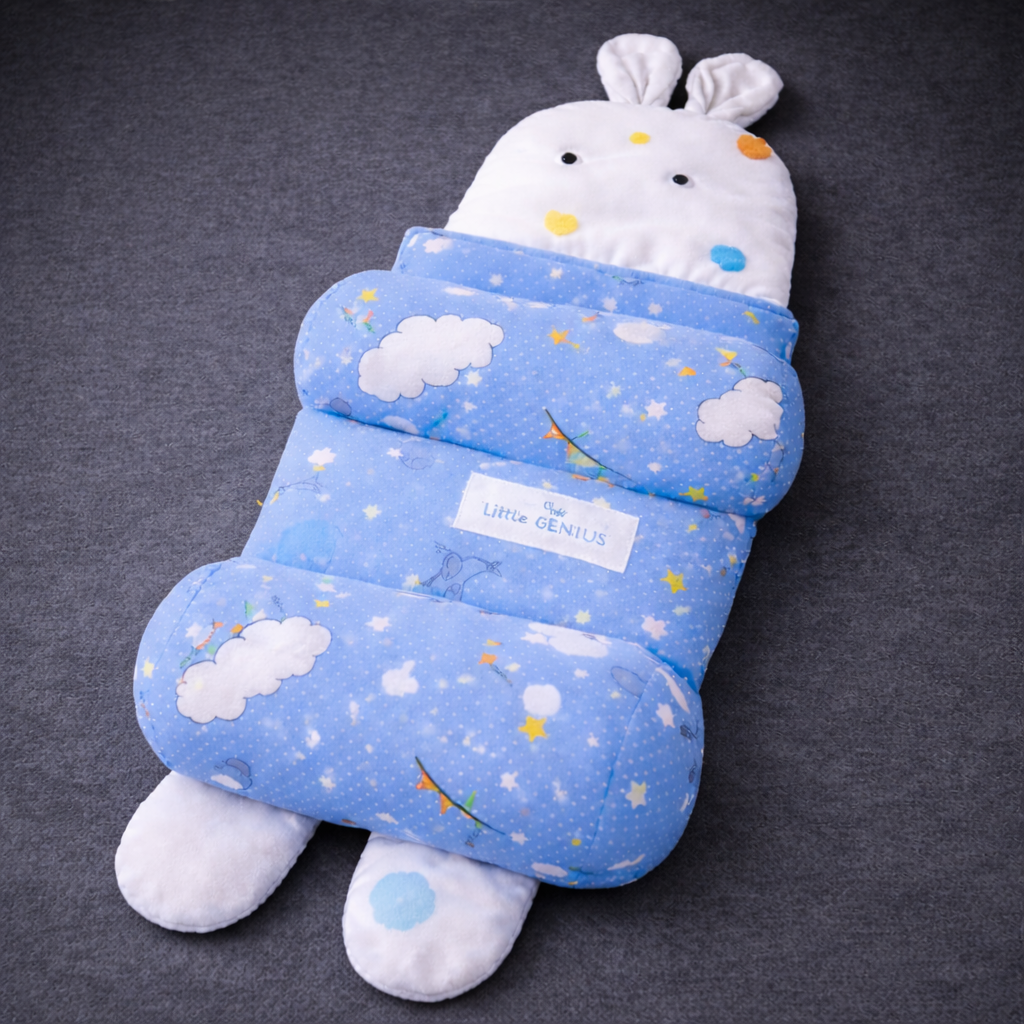Stylish Baby Head Support Pillow – Anti-Roll & Breathable Infant Cushion