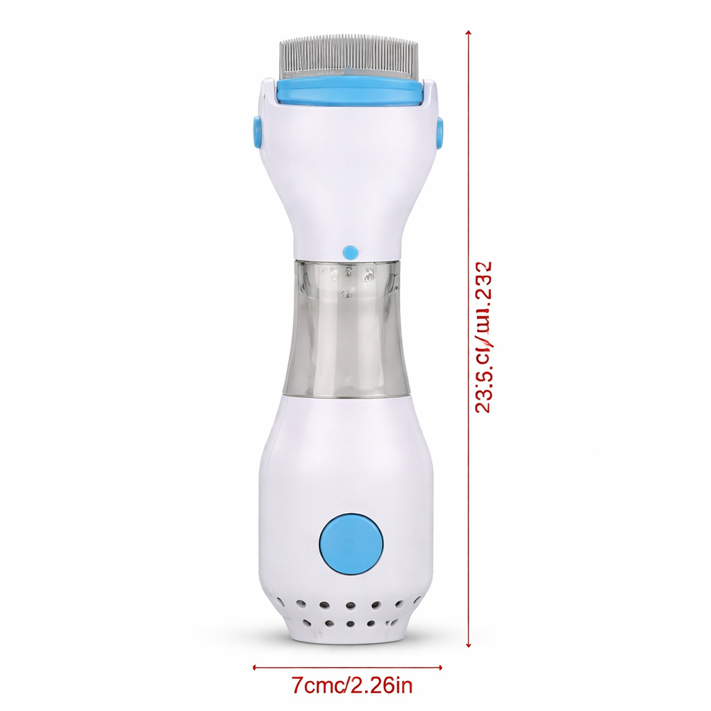V-COM Electric Lice Remover Machine – Vacuum Head Lice & Nit Removal Comb, Chemical-Free Treatment Kit for Kids & Adults, Safe & Reusable