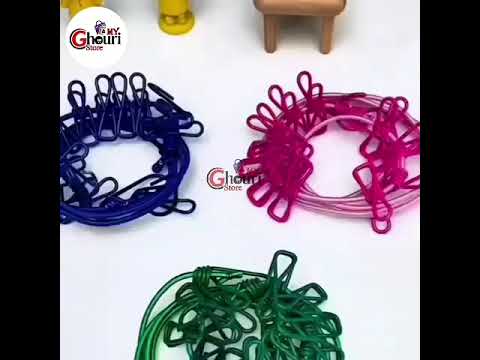Rope With Clips | Hanging Line for Clothes, Socks & Baby Wear